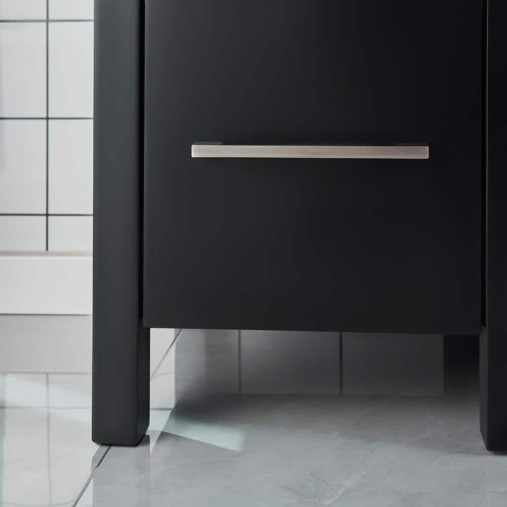 Vanity Art Brescia 54 in. W x 18 in. D x 36 in. H Bathroom Vanity in Espresso with Vanity Top in White with White Basin and Mirror