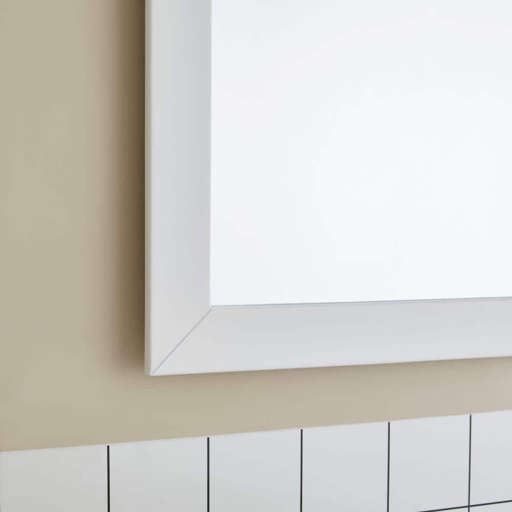 Vanity Art Brescia 54 in. W x 18 in. D x 36 in. H Bathroom Vanity in White with Vanity Top in White with White Basin and Mirror