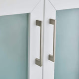 Vanity Art Brescia 54 in. W x 18 in. D x 36 in. H Bathroom Vanity in White with Vanity Top in White with White Basin and Mirror