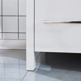 Vanity Art Brescia 54 in. W x 18 in. D x 36 in. H Bathroom Vanity in White with Vanity Top in White with White Basin and Mirror