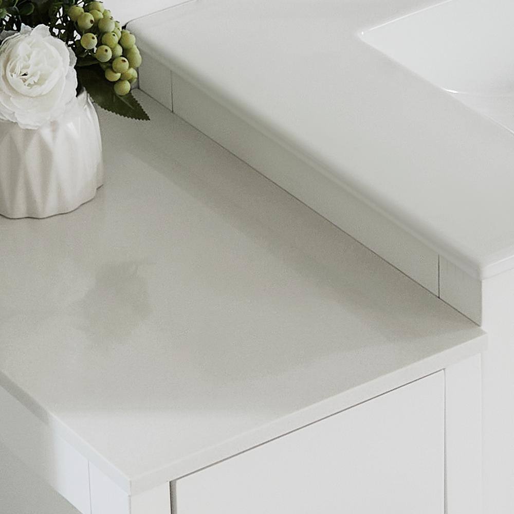 Vanity Art Brescia 72 in. W x 18 in. D x 36 in. H Bath Vanity in White with Vanity Top in White with White Basin and Mirror