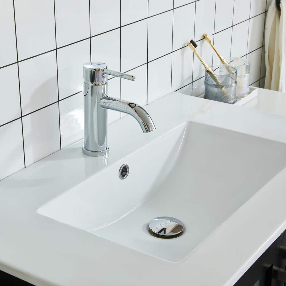 Vanity Art 84 in. W x 18 in. D x 36 in. H Bathroom Vanity in Espresso with Double Basin Vanity Top in White Ceramic and Mirrors