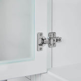 Vanity Art Brescia 84 in. W x 18 in. D x 36 in. H Bath Vanity in White with Vanity Top in White with White Basin and Mirror