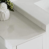 Vanity Art Brescia 84 in. W x 18 in. D x 36 in. H Bath Vanity in White with Vanity Top in White with White Basin and Mirror