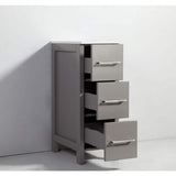 Vanity Art Brescia 96 in. W x 18 in. D x 36 in. H Bath Vanity in Grey with Vanity Top in White with White Basin and Mirror