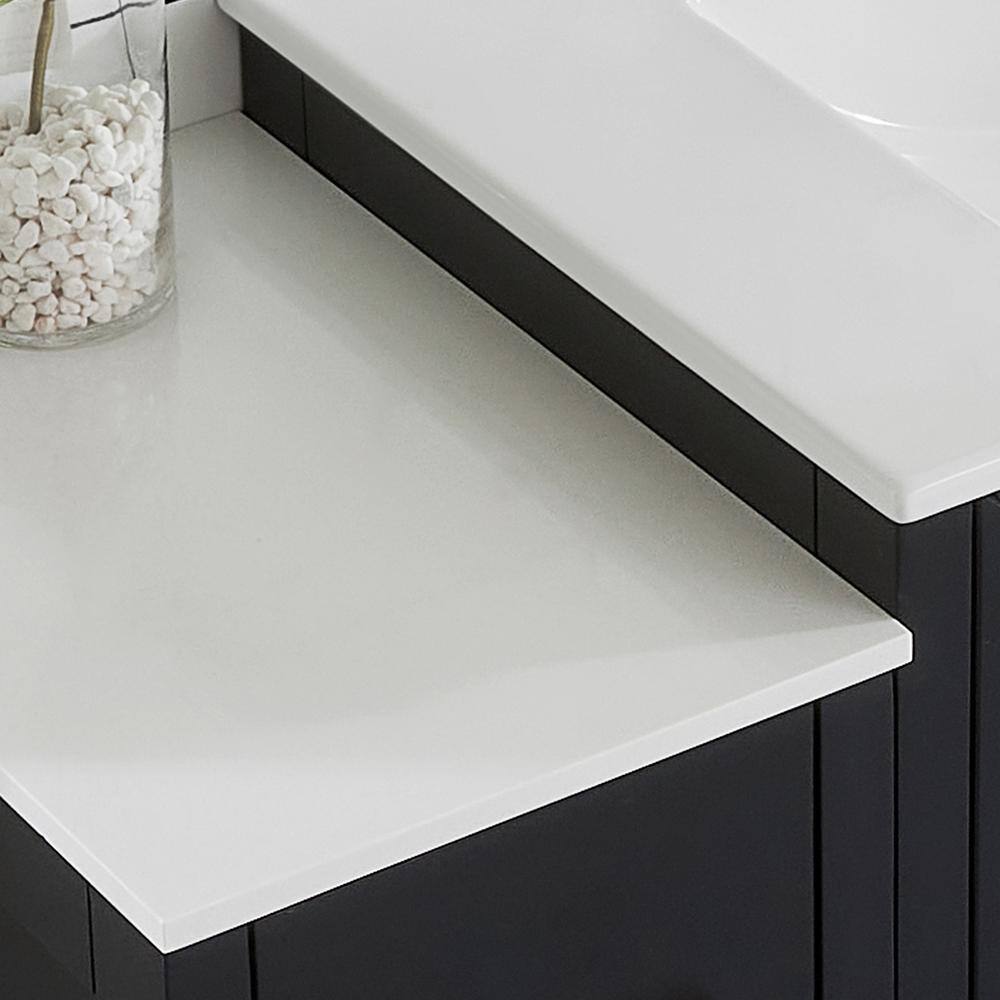 Vanity Art Brescia 108 in. W x 18 in. D x 36 in. H Bathroom Vanity in Espresso with Double Basin Top in White Ceramic and Mirrors
