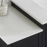 Vanity Art Brescia 108 in. W x 18 in. D x 36 in. H Bathroom Vanity in Espresso with Double Basin Top in White Ceramic and Mirrors