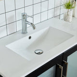 Vanity Art Brescia 108 in. W x 18 in. D x 36 in. H Bathroom Vanity in Espresso with Double Basin Top in White Ceramic and Mirrors