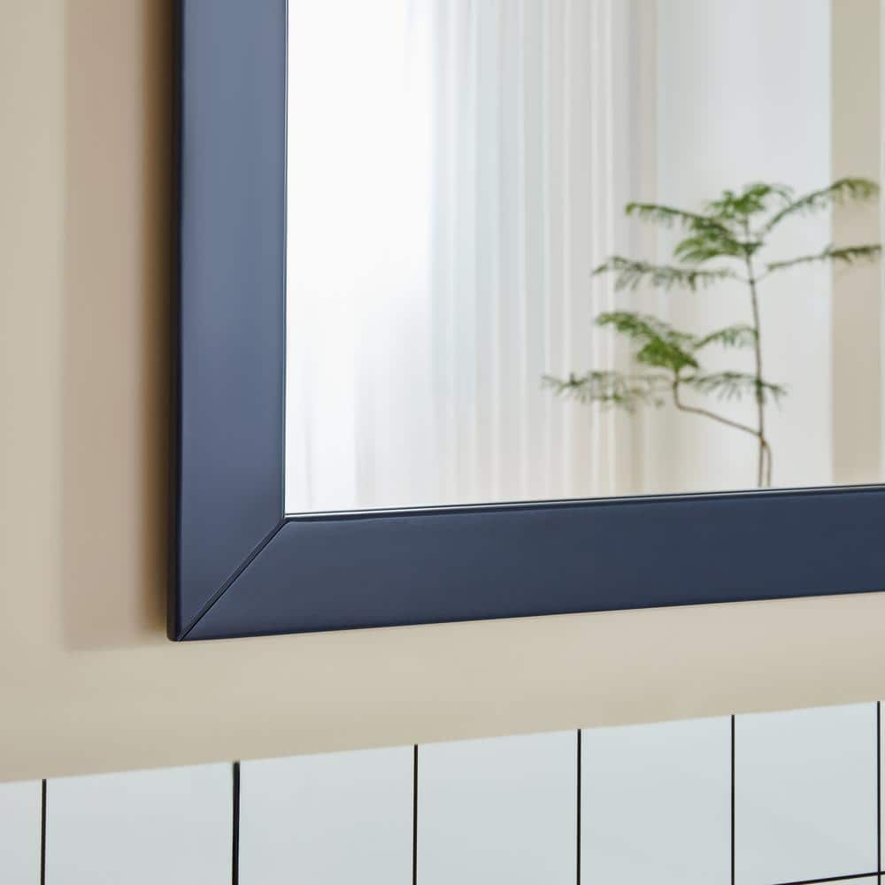 Vanity Art Brescia 60 in. W x 18 in. D x 36 in. H Single Sink Bathroom Vanity in Blue with White Ceramic Top and Mirror
