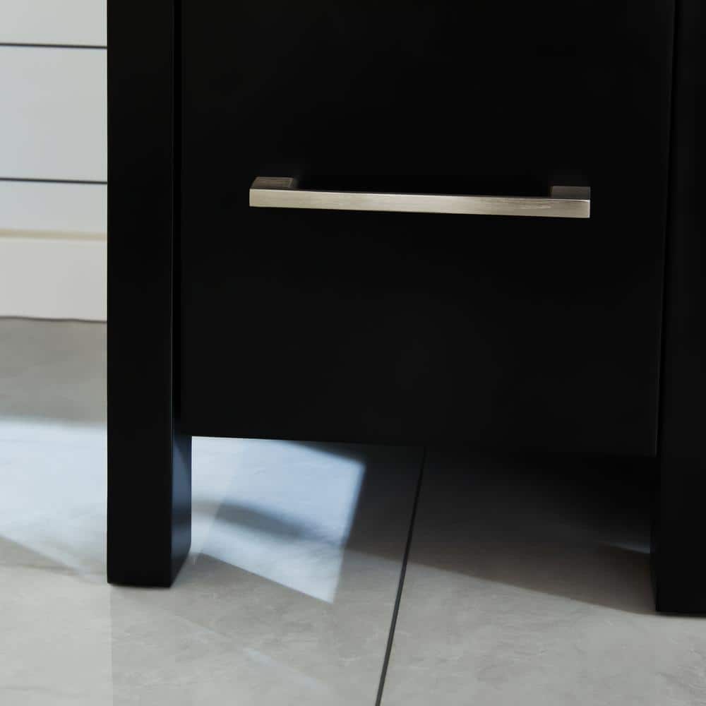 Vanity Art Brescia 84 in. W x 18 in. D x 36 in. H Bath Vanity in Espresso with Vanity Top in White with White Basin and Mirror