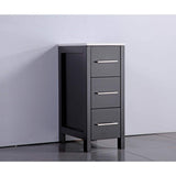 Vanity Art Ravenna 48 in. W Bathroom Vanity in Espresso with Single Basin in White Engineered Marble Top and Mirror