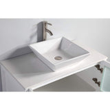 Vanity Art Ravenna 96 in. W Bathroom Vanity in White with Double Basin in White Engineered Marble Top and Mirrors