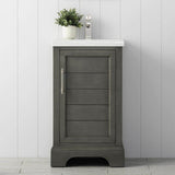 Vanity Art Vannes 20 in. W x 16 in. D x 34.5 in. H Bathroom Vanity in Silver Grey with Ceramic Top