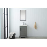 Vanity Art Vannes 20 in. W x 16 in. D x 34.5 in. H Single Sink Bathroom Vanity in Vintage Green with Ceramic Top
