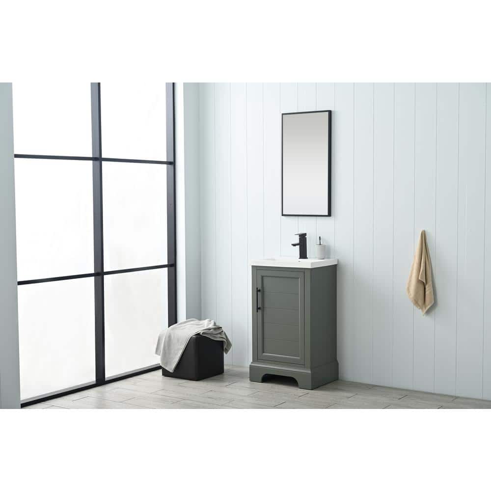 Vanity Art Vannes 20 in. W x 16 in. D x 34.5 in. H Single Sink Bathroom Vanity in Vintage Green with Ceramic Top