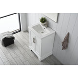 Vanity Art Vannes 24 in. W x 18 in. D x 34.5 in. H Bathroom Vanity in White with Ceramic Top