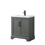 Vanity Art Vannes 30 in. W x 18 in. D x 34.5 in. H Single Sink Bathroom Vanity in Vintage Green with Ceramic Top