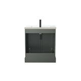 Vanity Art Vannes 30 in. W x 18 in. D x 34.5 in. H Single Sink Bathroom Vanity in Vintage Green with Ceramic Top