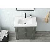 Vanity Art Vannes 30 in. W x 18 in. D x 34.5 in. H Single Sink Bathroom Vanity in Vintage Green with Ceramic Top