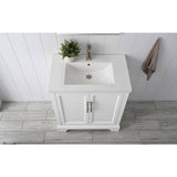 Vanity Art Vannes 30 in. W x 18 in. D x 34.5 in. H Bathroom Vanity in White with Ceramic Top