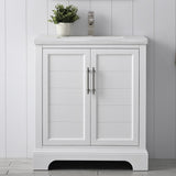 Vanity Art Vannes 30 in. W x 18 in. D x 34.5 in. H Bathroom Vanity in White with Ceramic Top