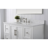 Vanity Art Chambery 48 in. W x 22 in. D x 34.5 in. H Bathroom Vanity in White with Engineered Marble Top