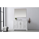 Vanity Art Chambery 48 in. W x 22 in. D x 34.5 in. H Bathroom Vanity in White with Engineered Marble Top