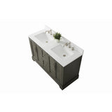 Vanity Art Chambery 54 in. W x 22 in. D x 34.5 in. H Bathroom Vanity in Silver Grey with Engineered Marble Top