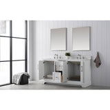 Vanity Art Laval 60 in. W x 22 in. D x 34.5 in. H Bathroom Vanity in White with Engineered Marble Top
