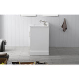 Vanity Art Laval 60 in. W x 22 in. D x 34.5 in. H Bathroom Vanity in White with Engineered Marble Top