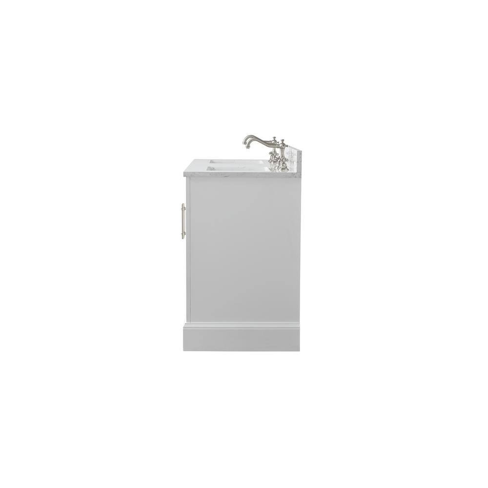 Vanity Art Laval 60 in. W x 22 in. D x 34.5 in. H Bathroom Vanity in White with Engineered Marble Top