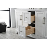 Vanity Art Laval 60 in. W x 22 in. D x 34.5 in. H Bathroom Vanity in White with Engineered Marble Top