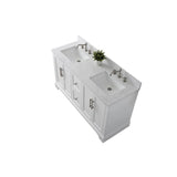 Vanity Art Laval 60 in. W x 22 in. D x 34.5 in. H Bathroom Vanity in White with Engineered Marble Top