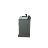 Vanity Art Chambery 72 in. W x 22 in. D x 34.5 in. H Double Sink Freestanding Bath Vanity in Vintage Green with Stone Top in Black