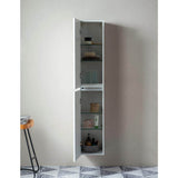 Vanity Art 16 in. x 63 in. x 12 in. LED Lighted Wall Hung Bathroom Cabinet in White