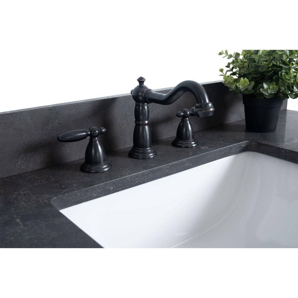 Vanity Art 36 in. W x 21.5 in. D x 34 in. H Single Sink Bathroom Vanity in Tan with Black Limestone Top