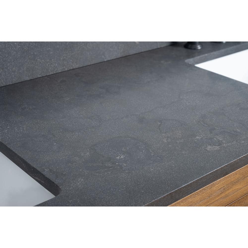 Vanity Art 42 in. W x 21.5 in. D x 34 in. H Single Sink Bathroom Vanity in Tan with Black Limestone Top