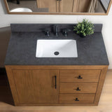 Vanity Art 42 in. W x 21.5 in. D x 34 in. H Single Sink Bathroom Vanity in Tan with Black Limestone Top