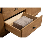 Vanity Art 60 in. W x 21.5 in. D x 34 in. H Double Sink Bathroom Vanity in Tan with Arabescato White Engineered Marble Top