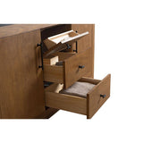 Vanity Art 60 in. W x 21.5 in. D x 34 in. H Single Sink Bathroom Vanity in Tan with Black Limestone Top
