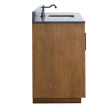 Vanity Art 60 in. W x 21.5 in. D x 34 in. H Single Sink Bathroom Vanity in Tan with Black Limestone Top