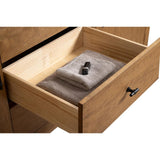 Vanity Art 72 in. W x 21.5 in. D x 34 in. H Double Sink Bathroom Vanity in Tan with Black Limestone Top