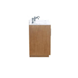 Vanity Art 72 in. W x 21.5 in. D x 34 in. H Double Sink Bathroom Vanity in Tan with Arabescato White Engineered Marble Top