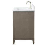 Vanity Art 36 in. W x 22 in. D x 34 in. H Single Sink Bathroom Vanity in Driftwood Gray with Engineered Marble Top