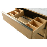 Vanity Art 36 in. W x 22 in. D x 34 in. H Single Sink Bathroom Vanity in Natural Oak with Engineered Marble Top