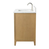 Vanity Art 36 in. W x 22 in. D x 34 in. H Single Sink Bathroom Vanity in Natural Oak with Engineered Marble Top