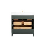 Vanity Art 36 in. W x 22 in. D x 34 in. H Single Sink Bathroom Vanity in Vintage Green with Engineered Marble Top