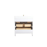Vanity Art 36 in. W x 22 in. D x 34 in. H Single Sink Bathroom Vanity in White with Engineered Marble Top