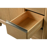 Vanity Art 42 in. W x 22 in. D x 34 in. H Single Sink Bathroom Vanity in Natural Oak with Engineered Marble Top