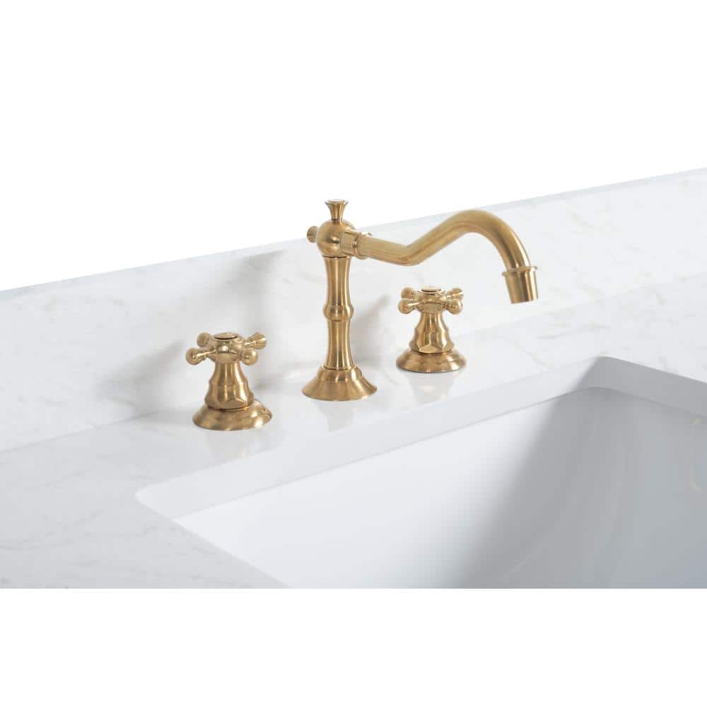 Vanity Art 42 in. W x 22 in. D x 34 in. H Single Sink Bathroom Vanity in White with Engineered Marble Top